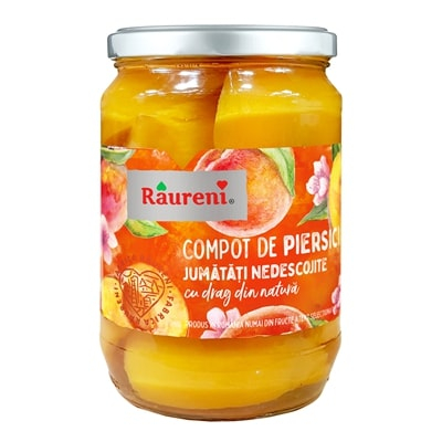 Compot Piersici, Jumatati, Raureni, 720 g-Vivomarket.ro [1]
