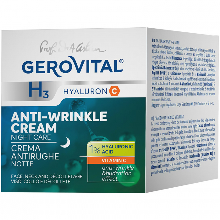 Crema antirid de noapte Gerovital H3 Hyaluron C, 50 ml [2]