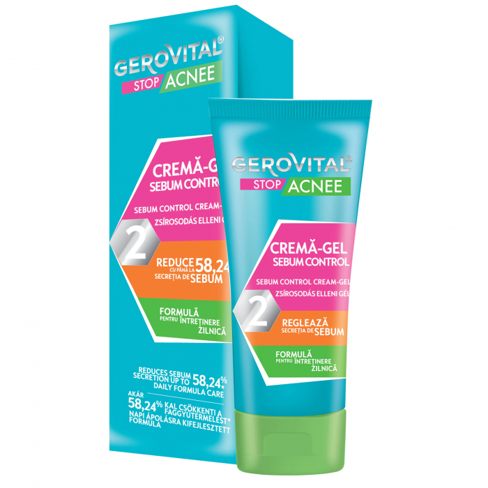 Crema gel sebum control Gerovital Stop Acnee, 50 ml [1]