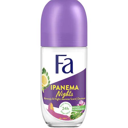 Deodorant roll-on Fa Ipanema Nights cu parfum de iasomie, Femei, 50 ml [1]