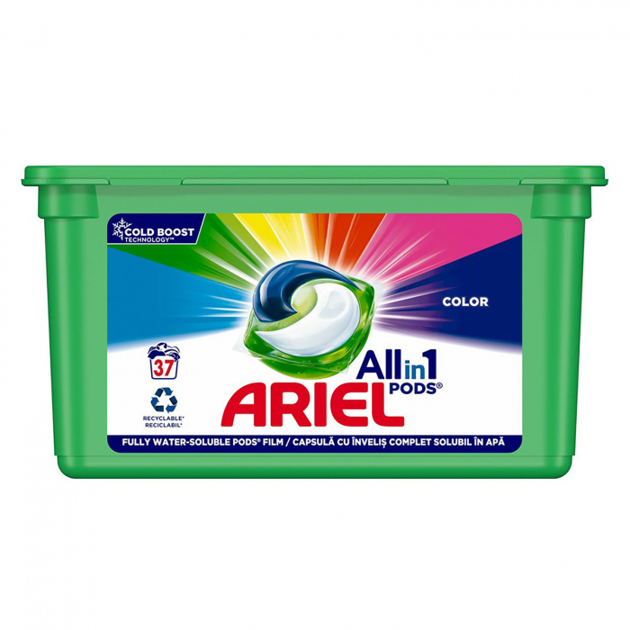 Detergent Ariel All in 1 PODS Color, 37 capsule, COLD BOOST [1]