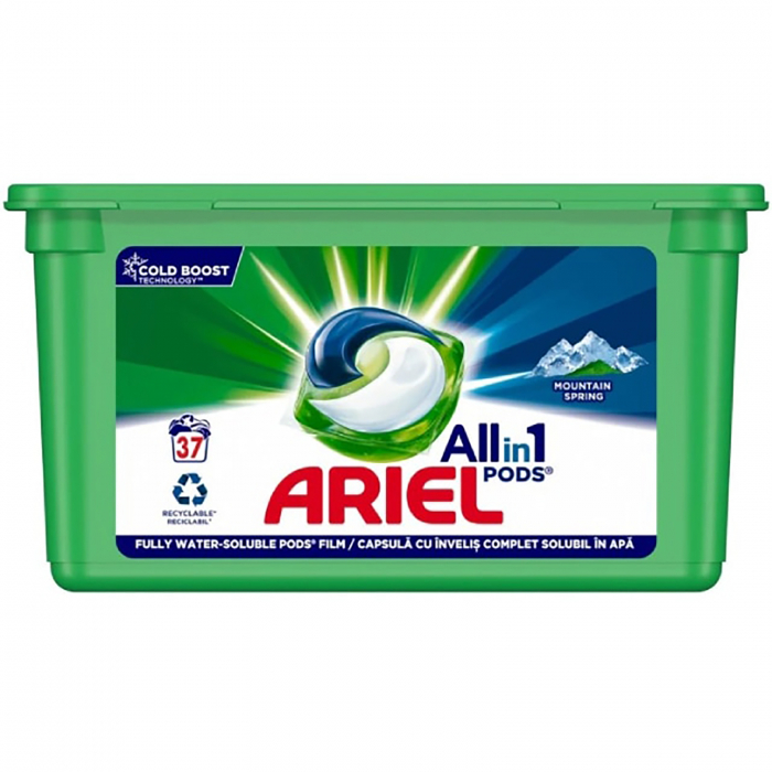 Detergent capsule Ariel All in One PODS Mountain Spring, 37 spalari [1]