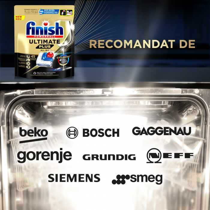 Detergent capsule pentru masina de spalat vase Finish Ultimate Plus cu Lamaie, 70 spalari [4]