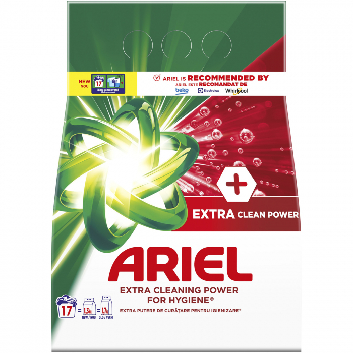 Detergent de rufe pudra Ariel +Extra Clean Power, 1.275kg, 17 spalari [2]