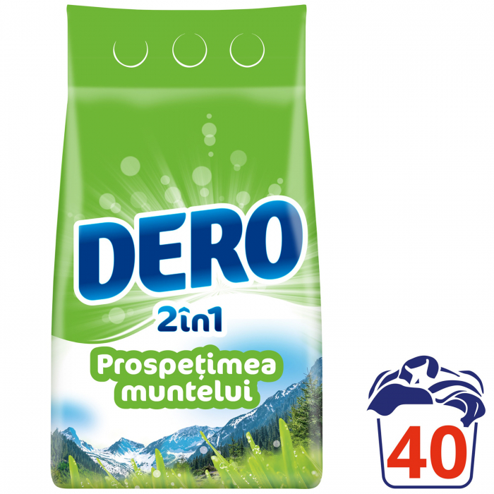 Detergent de rufe pudra Dero 2in1 Prospetimea Muntelui, 3 kg, 40 spalari [2]