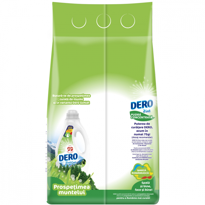 Detergent de rufe pudra Dero 2in1 Prospetimea Muntelui, 3 kg, 40 spalari [3]