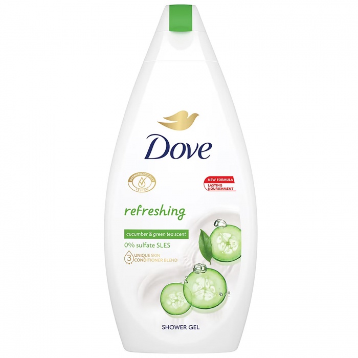 Gel de dus Dove Refreshing cu Castravete si Ceai Verde, 450 ml [1]