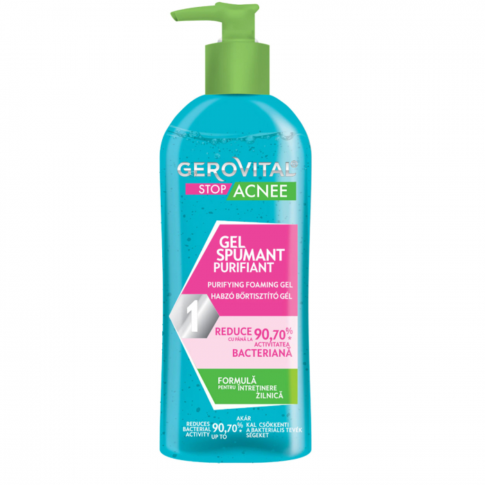 Gel spumant purifiant Gerovital Stop Acnee, 150 ml [1]