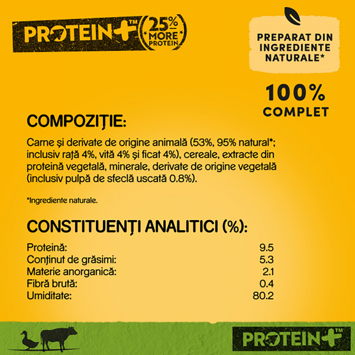 Hrana umeda pentru caini Pedigree Adult, Rata si Vita, in Aspic 800 g [3]