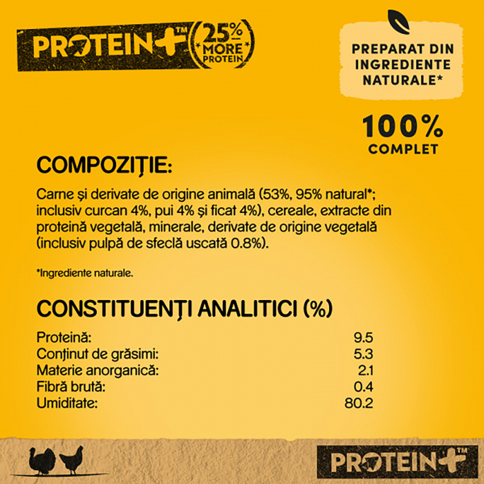 Hrana umeda pentru caini Pedigree Adult, Pui si Curcan, in Aspic 800 g [4]