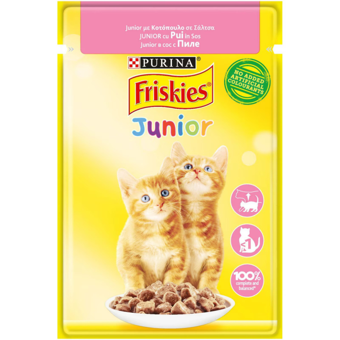 Hrana umeda pentru pisici Friskies Junior, Pui in Sos, 26 x 85 g [1]