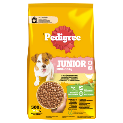 Hrana Uscata cu Pasare si Legume pentru Caini Juniori de Talie Mica, 500 g, Pedigree [1]
