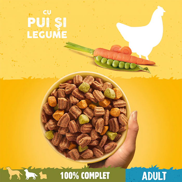 Hrana uscata pentru caini Pedigree Adult, Pui si Legume, 7kg [2]