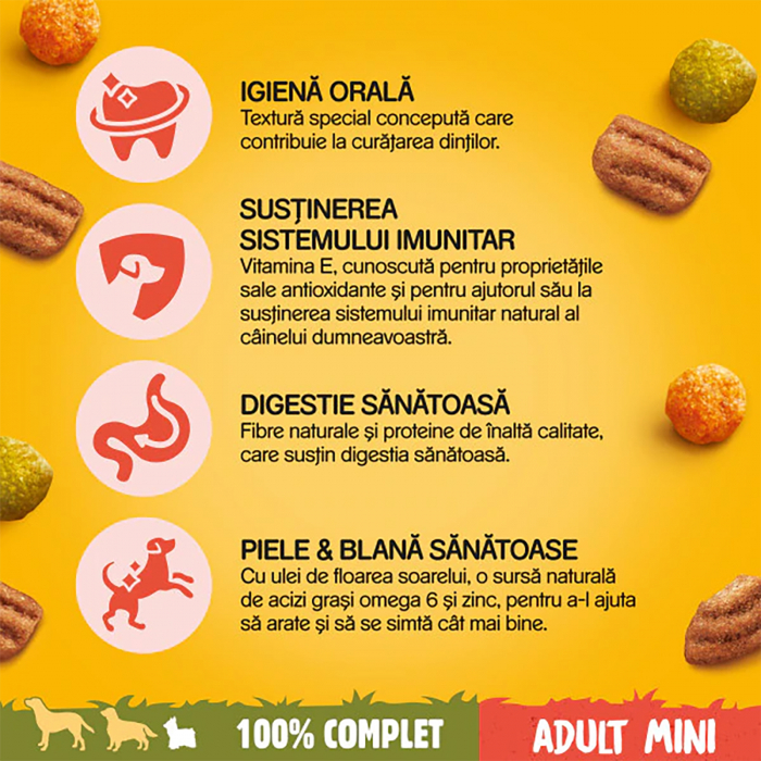 Hrana uscata pentru caini Pedigree Adult, Talie Mica, Vita si Legume, 12Kg [5]