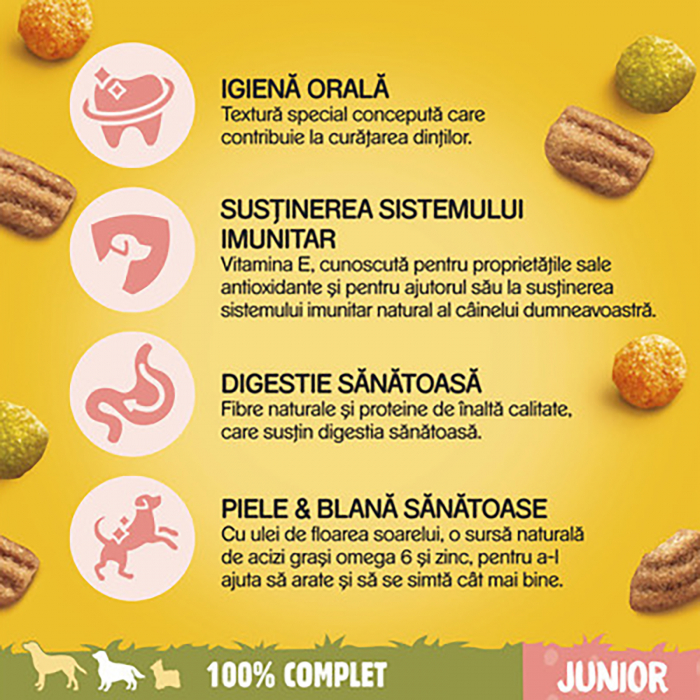 Hrana uscata pentru caini Pedigree Junior talie mica cu pui si orez, 500 g [4]