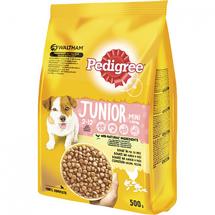Hrana uscata pentru caini Pedigree Junior talie mica cu pui si orez, 500 g [5]