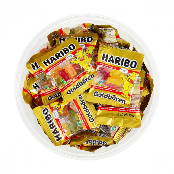 Jeleuri cu aroma de fructe Haribo Goldbaren, Mini pachete, 100x10g [3]
