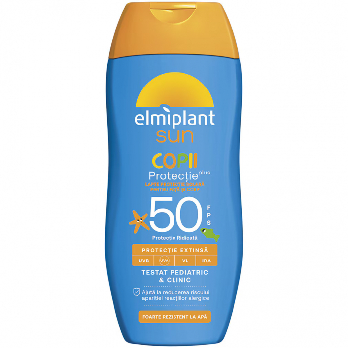 Lotiune cu protectie solara Elmiplant Sun Kids SPF 50, pentru copii, 200 ml [1]