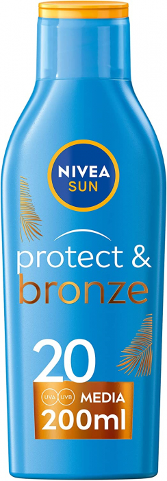 Lotiune de protectie solara si bronzare Nivea Sun Protect & Bronze, SPF 20, 200 ml [1]