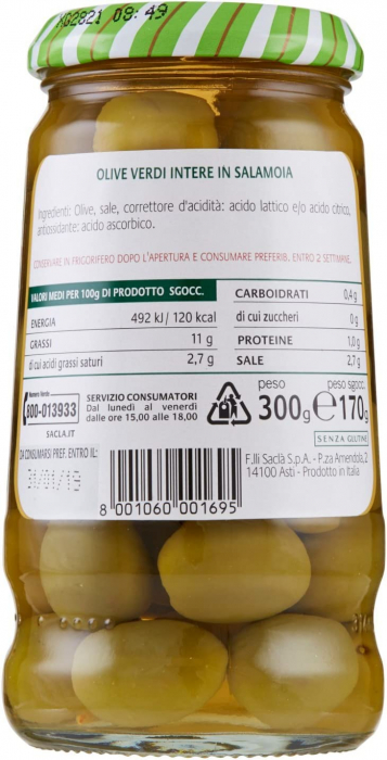 Maslive verzi cu samburi OlivOli, Saclà, 300 g [3]