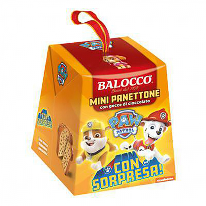 Mini Panettone Paw Patrol cu bucati de ciocolata, cu surpriza, Balocco, 100 g [2]