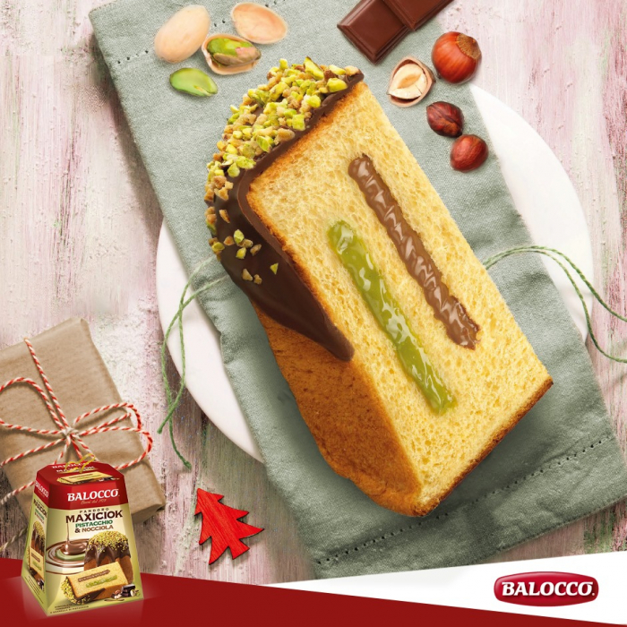 Pandoro Maxiciok cu fistic si alune de padure, Balocco, 800 g [2]