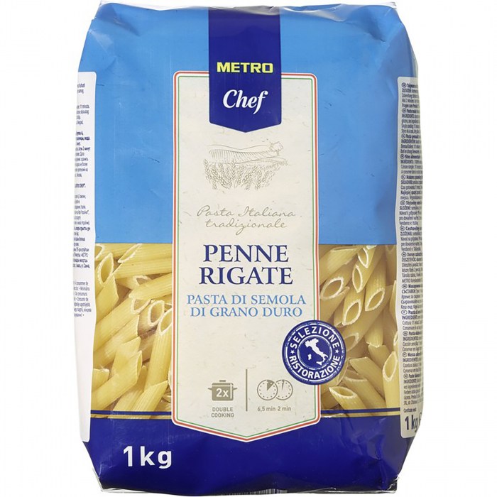 Paste Penne Rigate, Metro Chef, 1 Kg [1]
