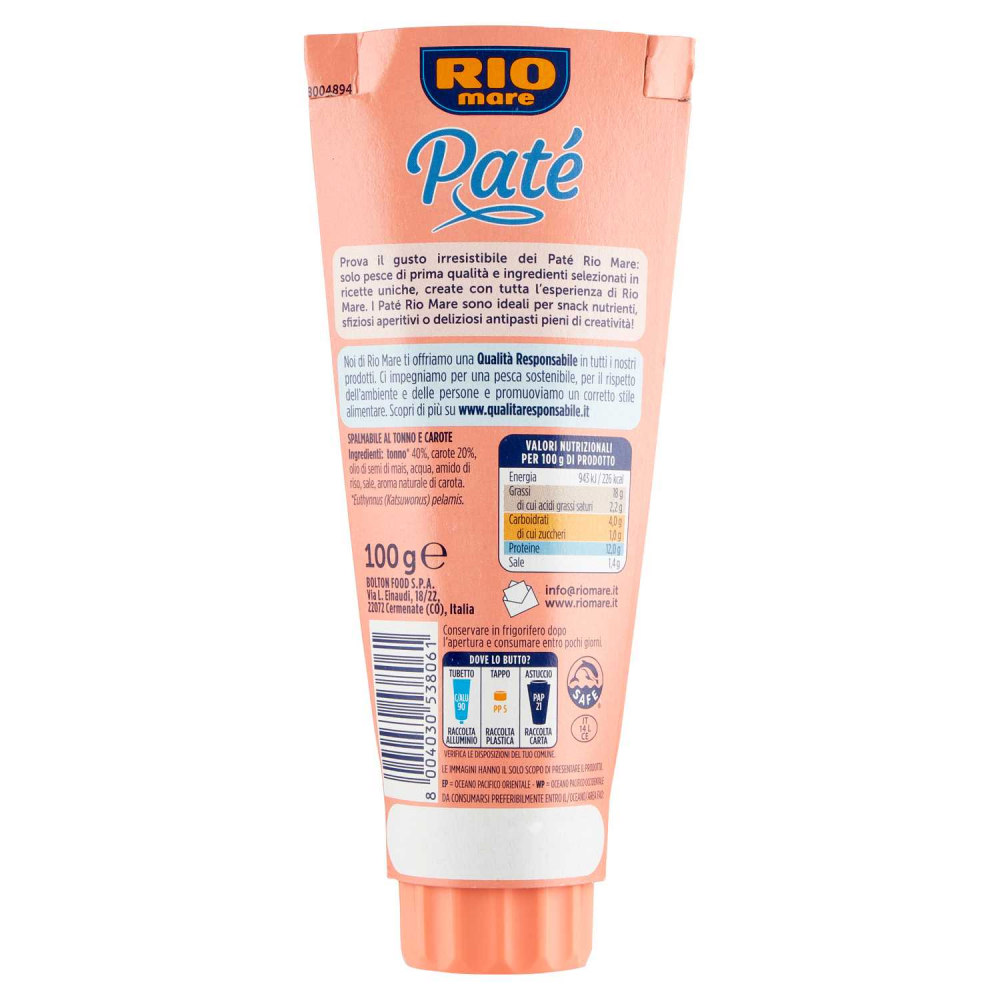 Pate Ton si Morcov Rio Mare 100 g – Gust Autentic, Natural si Sanatos [2]