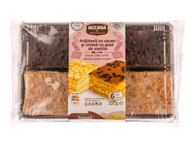 Prajitura cu Crema de Cacao si Vanilie, Accasa, 220 g [2]