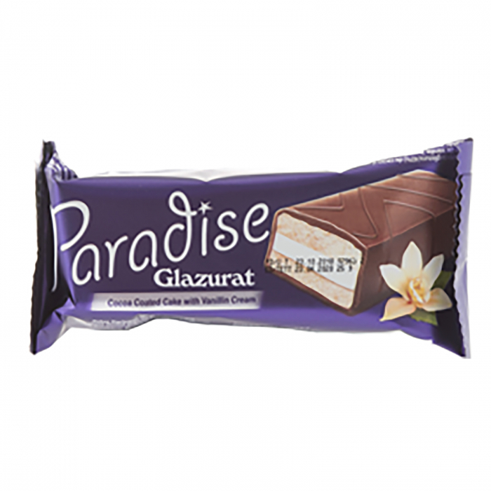 Prajitura cu Glazura si Crema Vanilie, bax 24 buc x 25 g , Paradise [1]