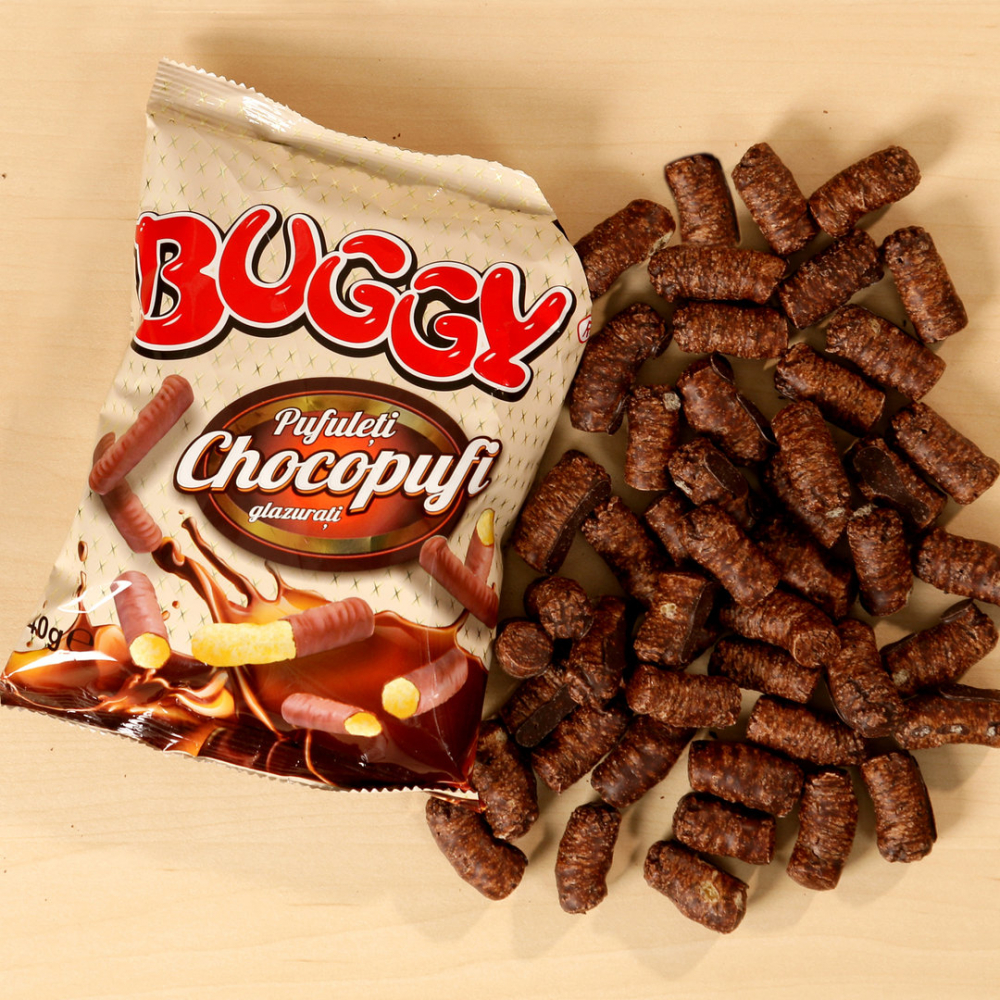Pufuleti Glazurati cu Cacao, 30 x 40 g, Buggy [2]