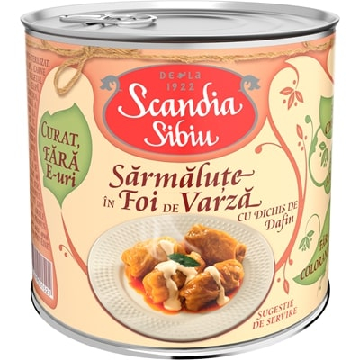 Sarmalute in foi de vita, cu porc si vita, Scandia Sibiu, 400 g-Vivomarket.ro [1]