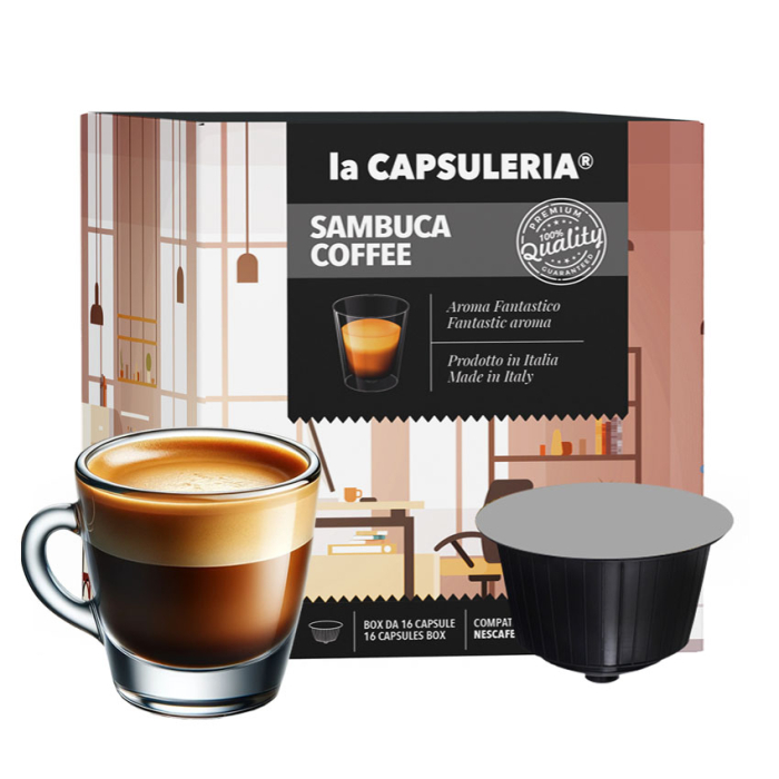 Sambuca Coffee, 16 capsule compatibile Nescafe Dolce Gusto - Capsuleria [1]