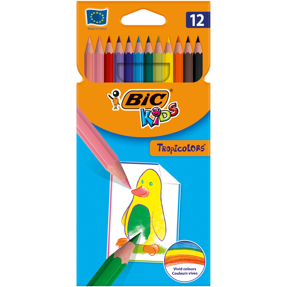 Set 12 creioane colorate Tropicolors, BIC [1]