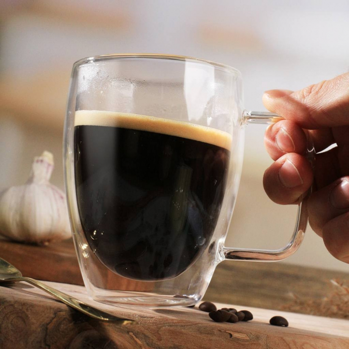 Set 2 cani din sticla borosilicata cu pereti dubli, termorezistente, 350 ml, transparente, EC Design [3]