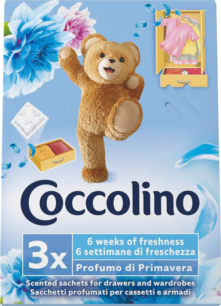 Set 9 Saculeti Parfumati Haine/Dulap Coccolino - 3 Parfumuri: Primavara, Floarea Pasiunii & Ylang Ylang, Flori de Tiare & Fructe Rosii [4]