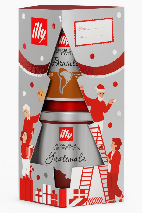 Set Cadou Cafea Illy – Arabica Selection Brasile & Guatemala, 2 x 125 g-Vivomarket.ro [1]