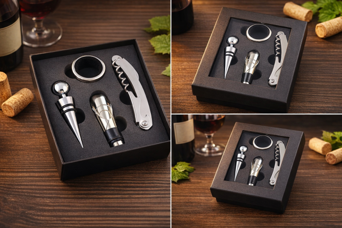 Set Cadou cu 4 Accesorii pentru Vin-Vivomarket.ro [2]