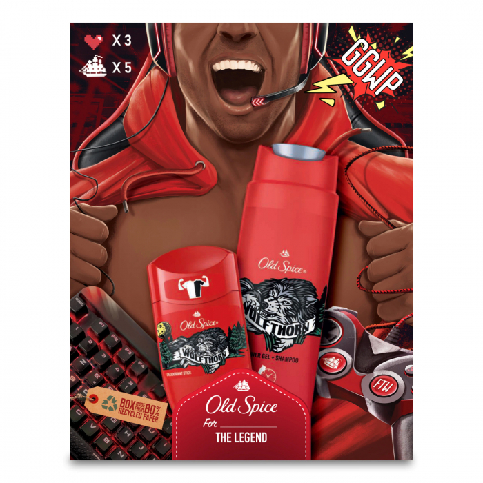 Set Cadou Old Spice Gamer: Deodorant spray Wolfthorn, 150 ml + Gel de dus, 250 ml [3]