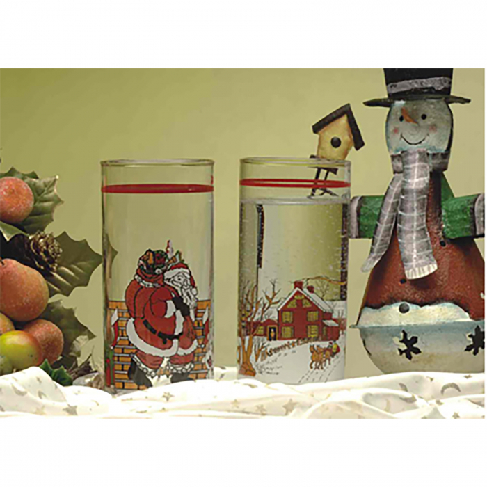 Set de 6 pahare cu decor Craciun, Uniglass, 270 ml [2]