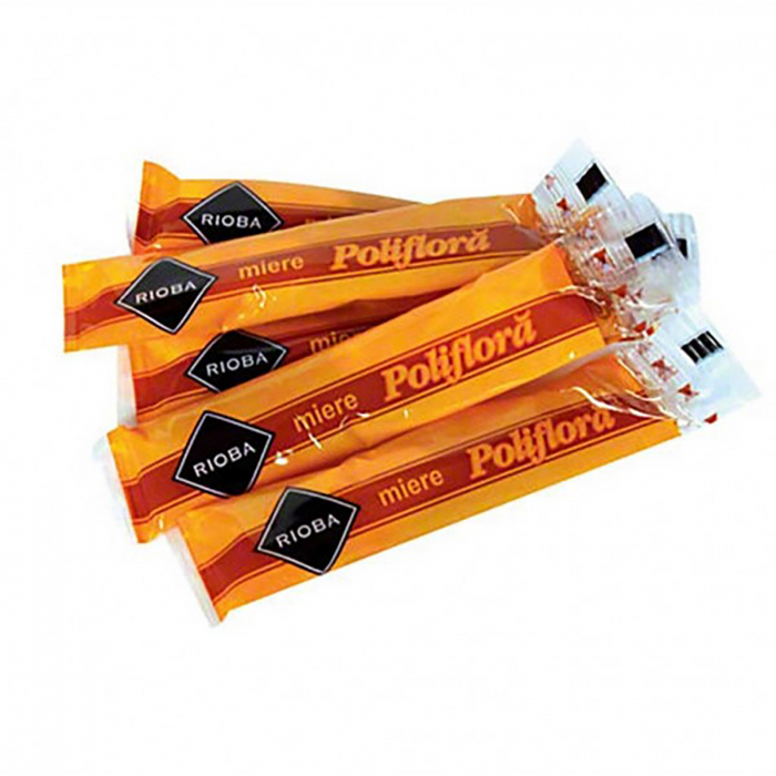 Set Stick-uri/Plicuri miere poliflora pentru cafea si ceai, 50 buc x 15 g, Rioba [2]