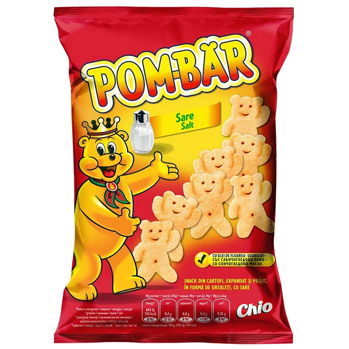 Snacksuri din cartofi cu sare Pom-Bar, 50 g [1]