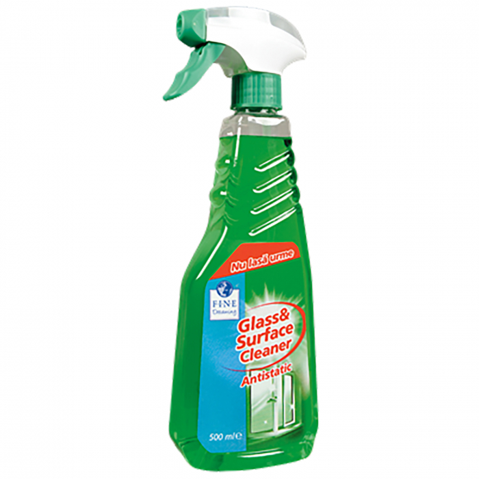 Solutie pentru curatarea geamurilor antistatic cu pulverizator, Fine Life, 500 ml [1]