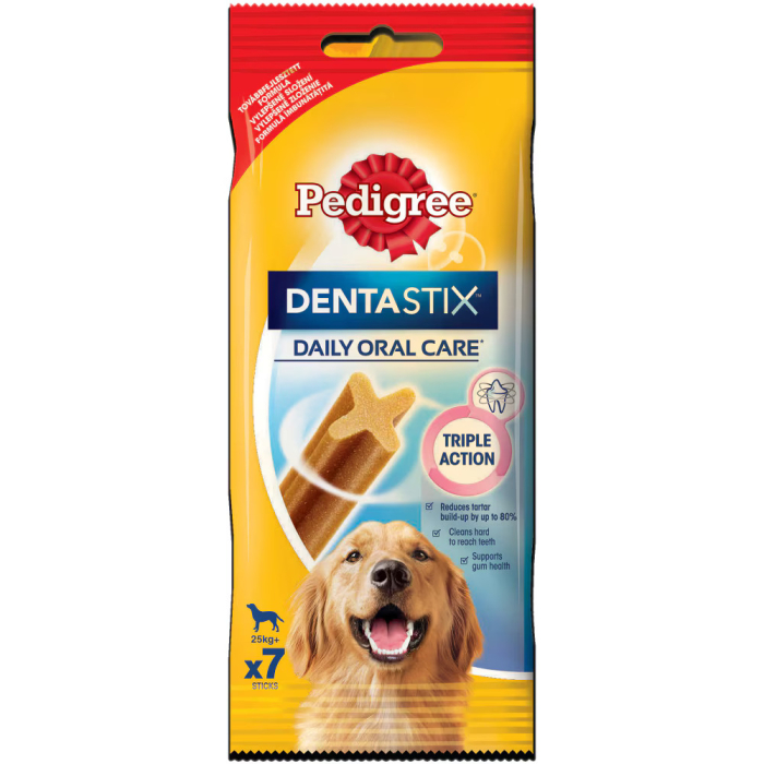 Sticks pentru Caini de Talie Mare, Pedigree, DentaStix Daily Oral Care, 270 g, 7 Buc [1]