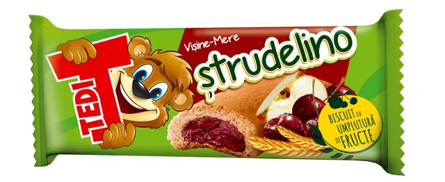 Strudelino cu Visine si mere, 21g x 36 buc, Tedi [1]