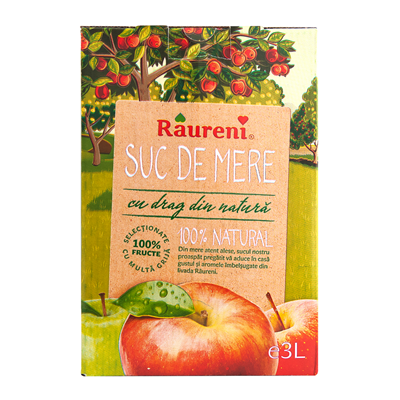 Suc de Mere 100%, 3 L, bag in box, Raureni [1]