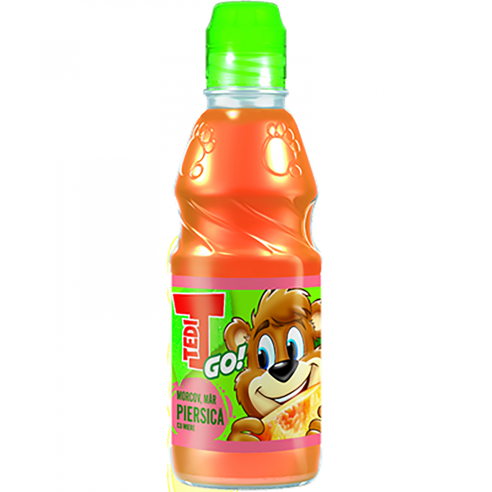 Suc Morcov Mar Piersici, 4 x 0.3 L, Tedi Go! [1]