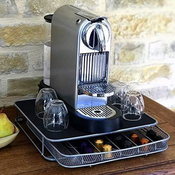 Suport pentru capsule Nespresso cu masuta pentru espressor, 42 de capsule [2]