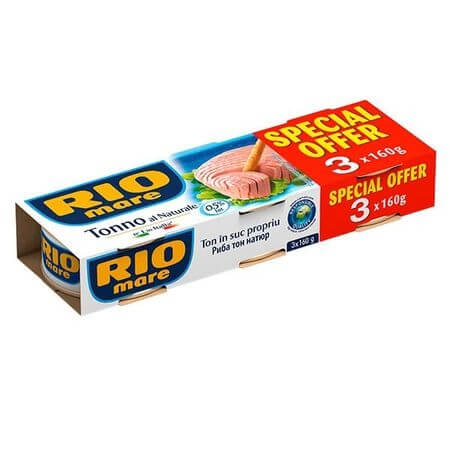 Ton in Suc Propriu Rio Mare, Set 3 x 160 g – Gust Autentic si Calitate Premium [2]