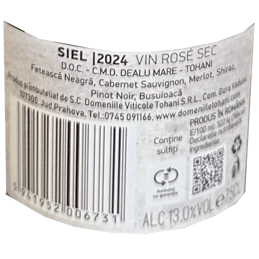 Vin Rose Tohani Siel, Sec, 0.75l [2]